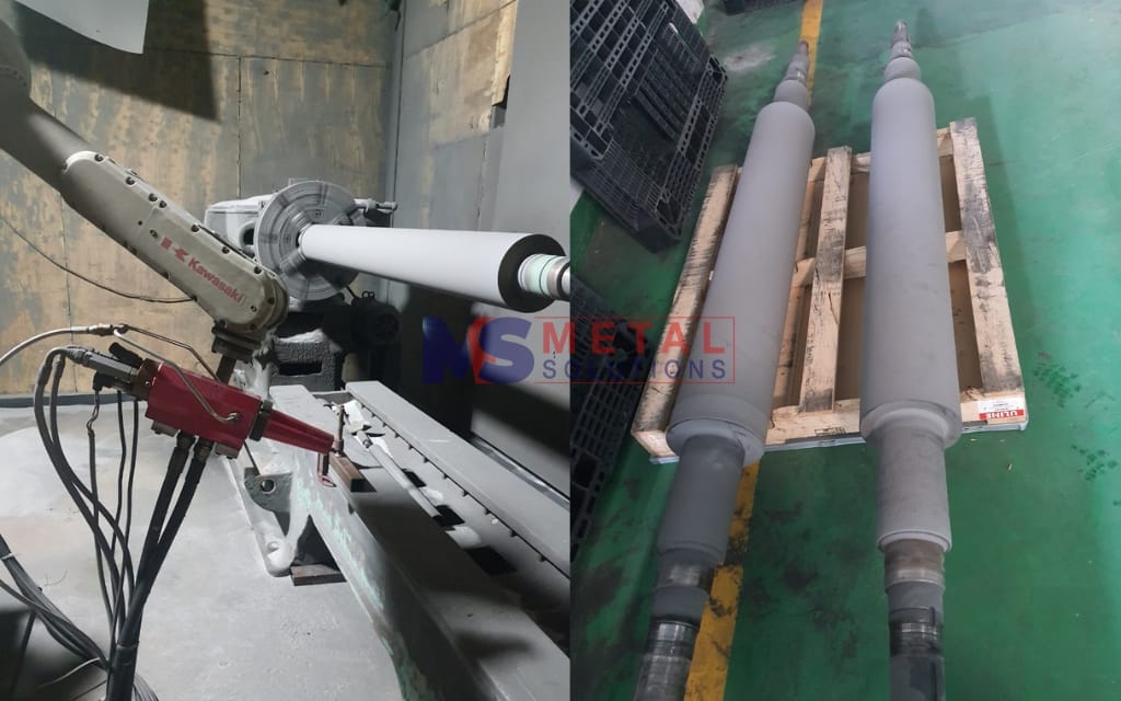 Phun phủ Tungsten Carbide cho trục plater ngành tôn 3 Phun phủ tungsten carbide cho trục plater