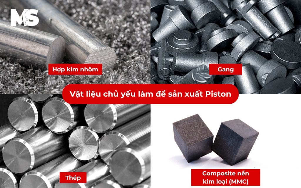 Vật liệu chủ yếu để sản xuất Piston